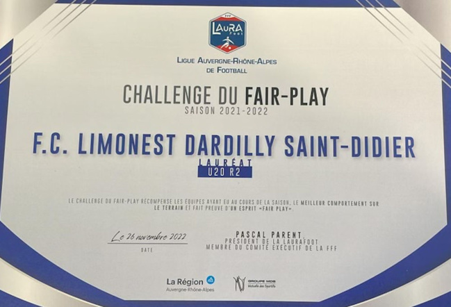 Tableau d'honneur 2021-2022 – Les U20 récompensés par la Ligue