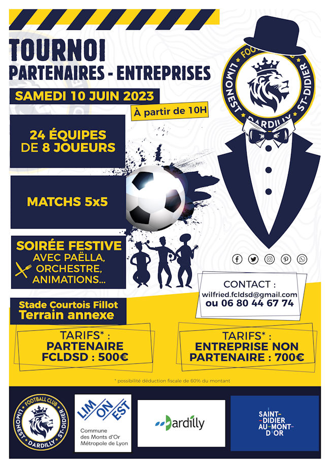 Tournoi PARTENAIRES FCLDSD - Et s'il portait le NOM de votre ENTREPRISE ?