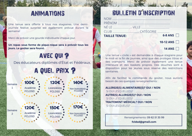 Stage Pâques - C’est parti pour les inscriptions…