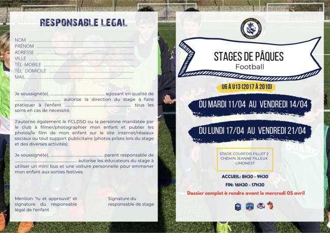 Stage Pâques - C’est parti pour les inscriptions…
