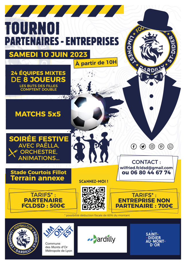 Tournoi Entreprises FCLDSD - C'est le moment de vous inscrire...