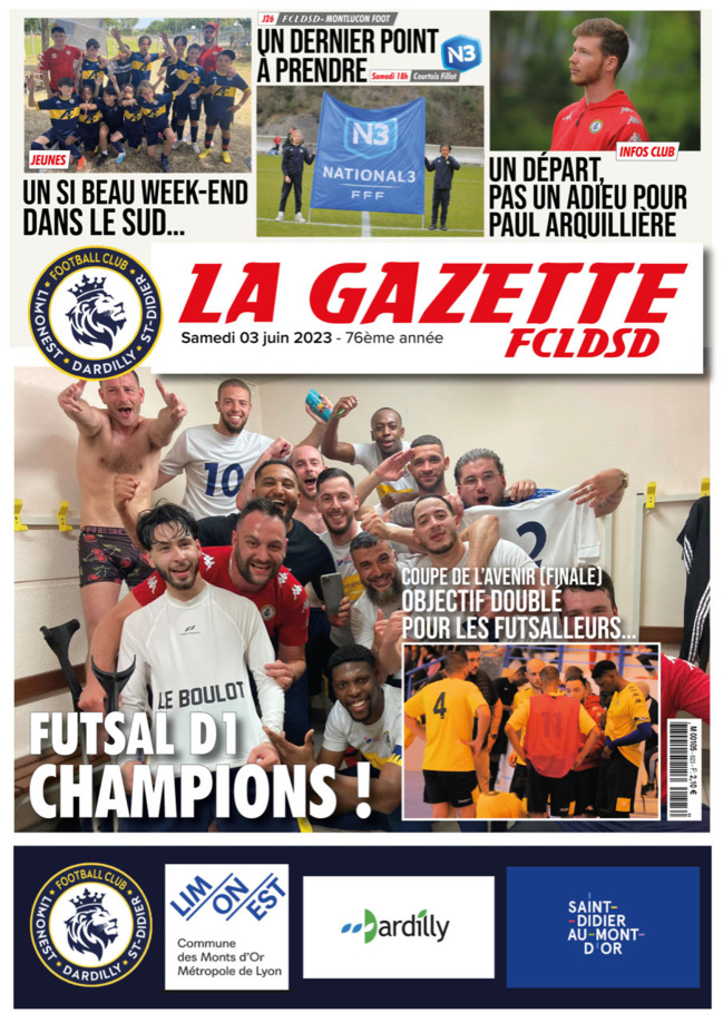 GAZETTE FCLDSD - A la UNE samedi 3 juin...