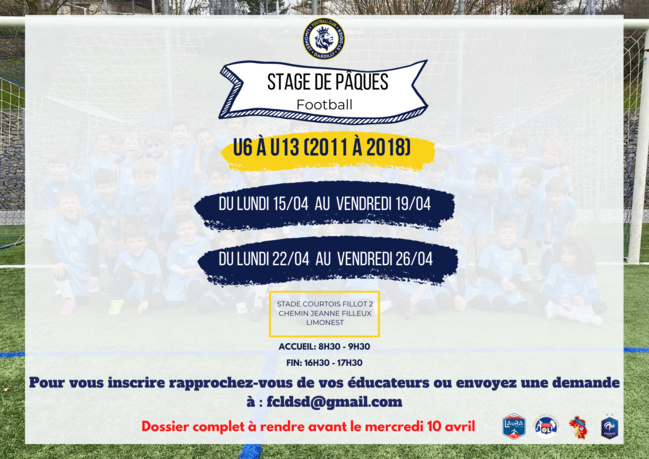Stage de Pâques - C’est parti pour les inscriptions…
