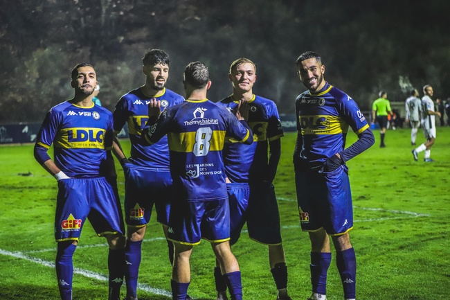 Nos Limonois célèbrent l'ouverture du score face à Thonon