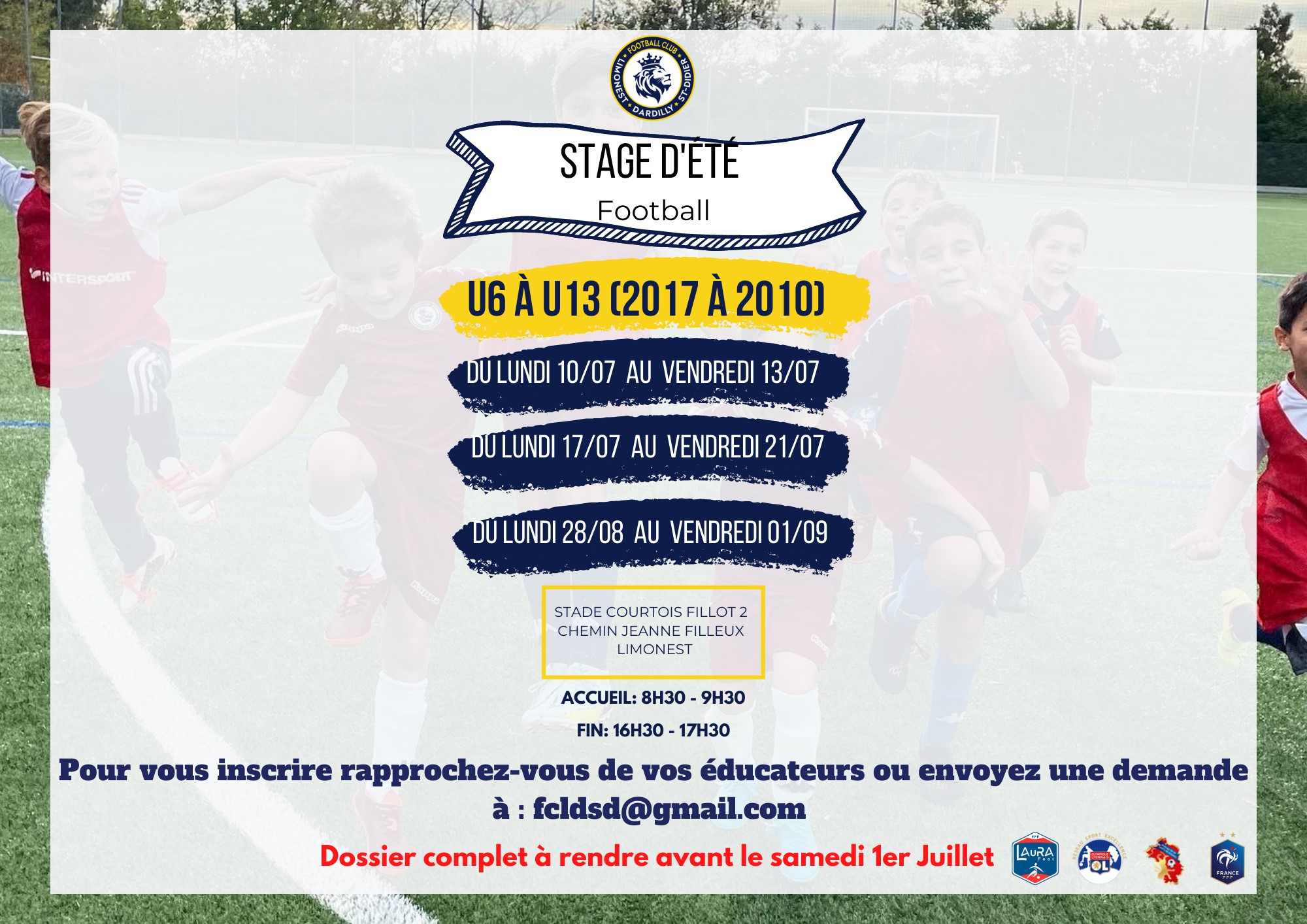 Stages été FCLDSD - C'est parti pour les inscriptions