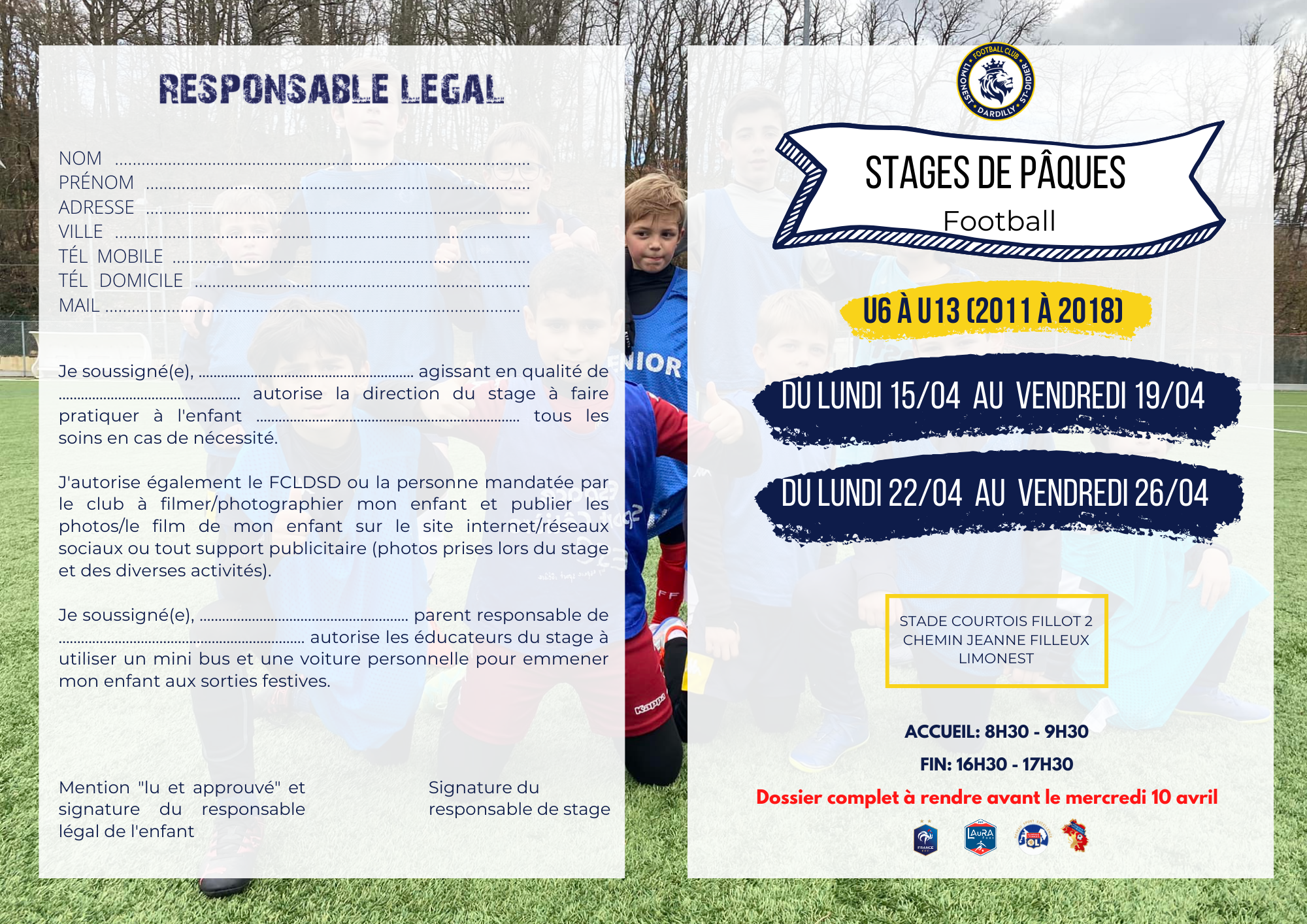 Stage de Pâques - C’est parti pour les inscriptions…