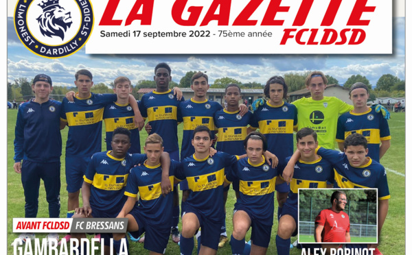 La GAZETTE FCLDSD - A la une samedi 17 septembre