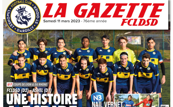 GAZETTE du FCLDSD - A la UNE samedi 12 mas