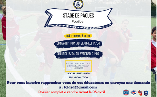 Stage Pâques - C’est parti pour les inscriptions…